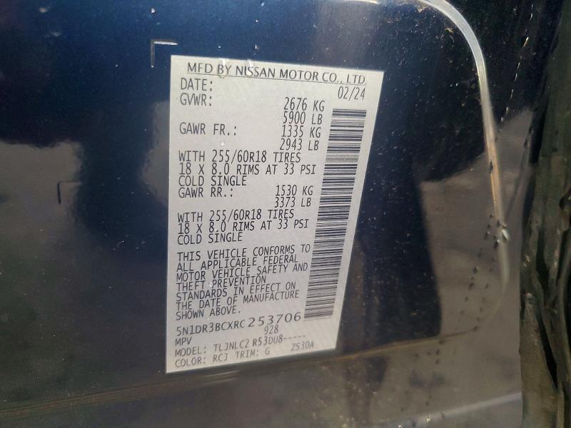 Продажа на аукционе авто 2024 Nissan Pathfinder, vin: 5N1DR3BCXRC253706, номер лота: 68782626