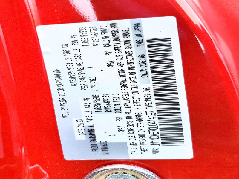 Продаж на аукціоні авто 2020 Mazda Mx-5 Miata, vin: JM1NDAB70L0414197, номер лоту: 67597036