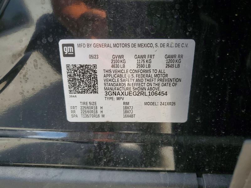 Aukcja sprzedaży 2024 Chevrolet Equinox, vin: 3GNAXUEG2RL106454, numer aukcji: 68833146