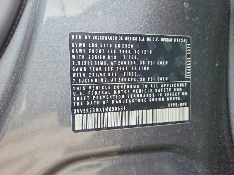 Продаж на аукціоні авто 2026 Volkswagen Tiguan, vin: 3VVER7RMXTM090531, номер лоту: 68038826