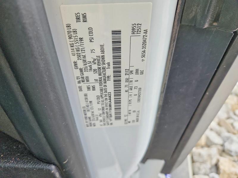 2021 Ford Transit მანქანა იყიდება აუქციონზე, vin: 1FTBR1Y86MKA44433, აუქციონის ნომერი: 69703706
