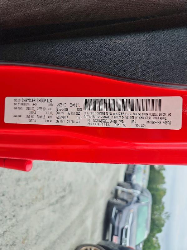 68725236 :رقم المزاد ، 1C4HJWEG0EL324418 vin ، 2014 Jeep Wrangler Unlimited مزاد بيع