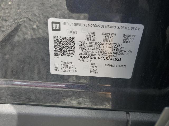 67895086 :رقم المزاد ، 3GNAXHEV4NS241621 vin ، 2022 Chevrolet Equinox مزاد بيع