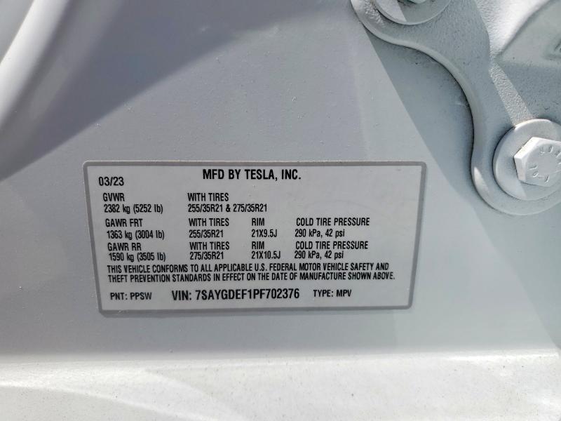 67335316 :رقم المزاد ، 7SAYGDEF1PF702376 vin ، 2023 Tesla Model Y مزاد بيع