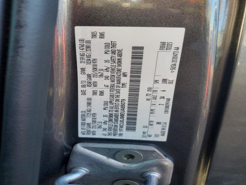 2014 Ford Escape მანქანა იყიდება აუქციონზე, vin: 1FMCU0J98EUA85079, აუქციონის ნომერი: 69923316