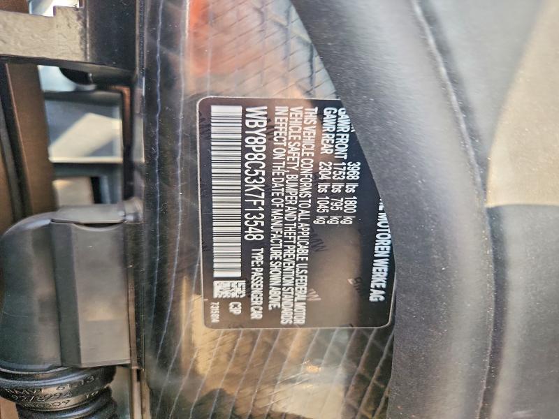 Aukcja sprzedaży 2019 Bmw I3, vin: WBY8P8C53K7F13548, numer aukcji: 68852946