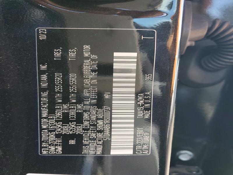 Aukcja sprzedaży 2024 Lexus Tx 350, vin: 5TDAAAB61RS000737, numer aukcji: 69195206