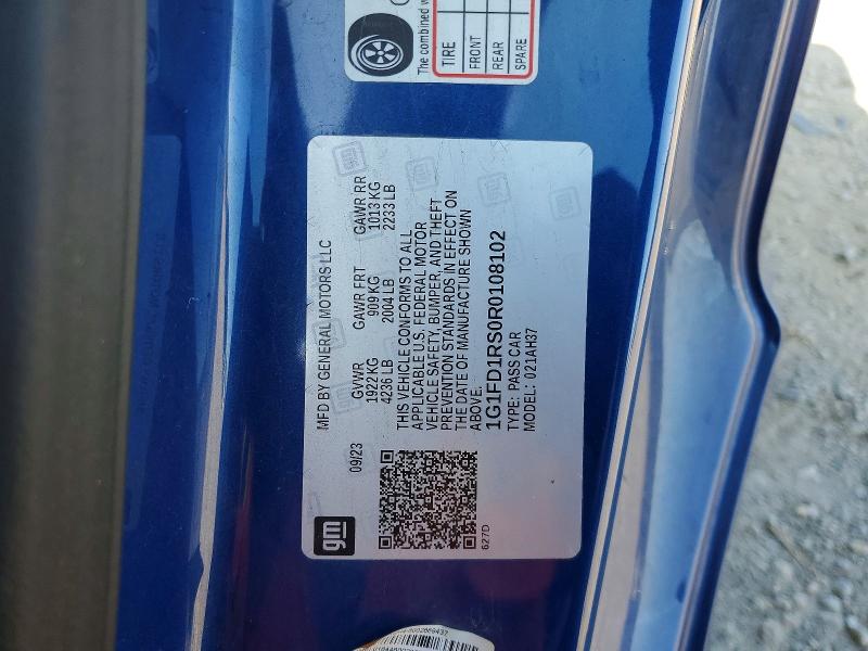 Aukcja sprzedaży 2024 Chevrolet Camaro, vin: 1G1FD1RS0R0108102, numer aukcji: 68576416