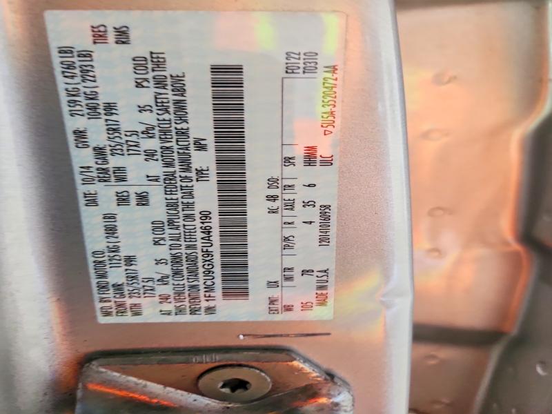 69747276 :رقم المزاد ، 1FMCU9GX9FUA46190 vin ، 2015 Ford Escape مزاد بيع