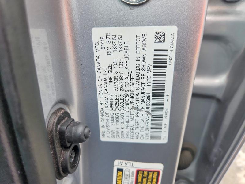 Aukcja sprzedaży 2018 Honda Cr-v, vin: 2HKRW2H90JH626091, numer aukcji: 67633236