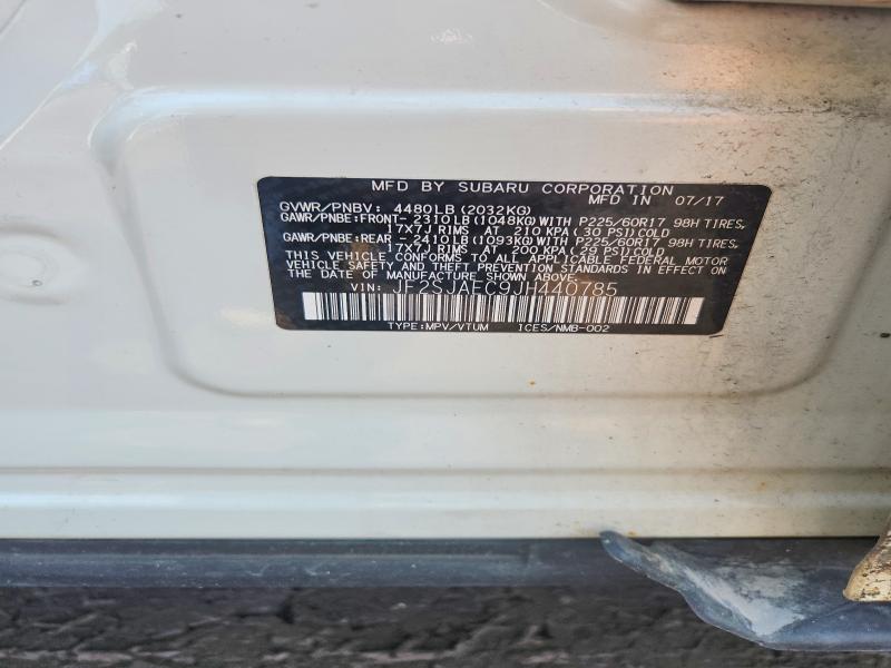 Aukcja sprzedaży 2018 Subaru Forester, vin: JF2SJAEC9JH440785, numer aukcji: 67417946