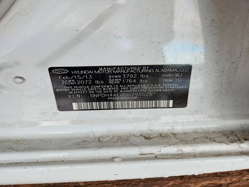 Продаж на аукціоні авто 2013 Hyundai Elantra, vin: 5NPDH4AE0DH295525, номер лоту: 70854636