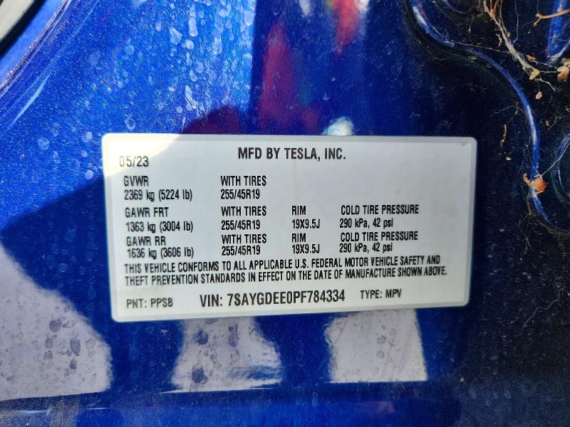 Продаж на аукціоні авто 2023 Tesla Model Y, vin: 7SAYGDEE0PF784334, номер лоту: 69824596