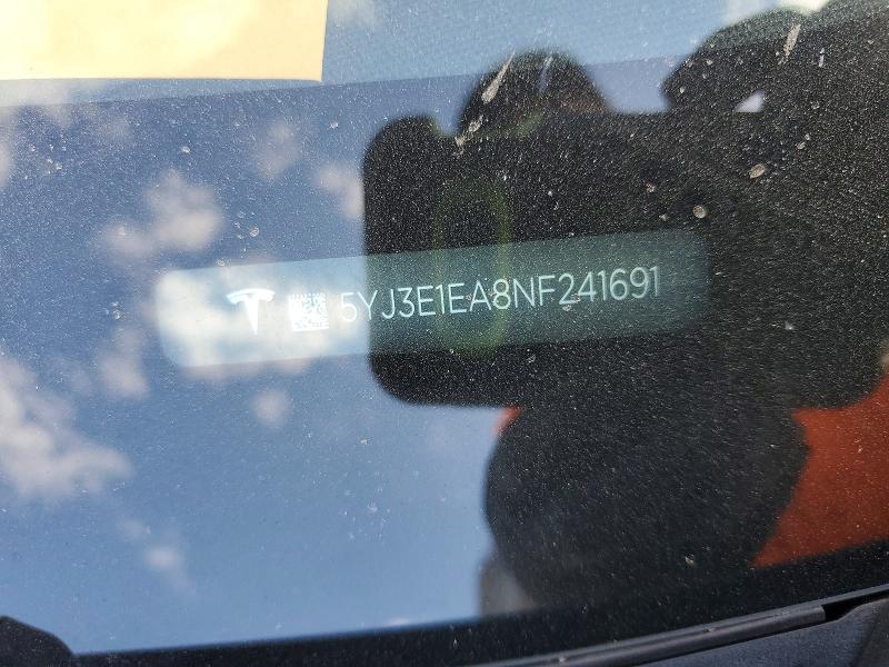 Продажа на аукционе авто 2022 Tesla Model 3, vin: 5YJ3E1EA8NF241691, номер лота: 67918806
