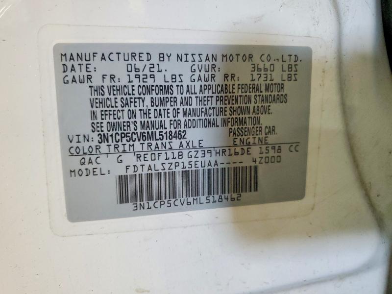 Aukcja sprzedaży 2021 Nissan Kicks, vin: 3N1CP5CV6ML518462, numer aukcji: 70164826