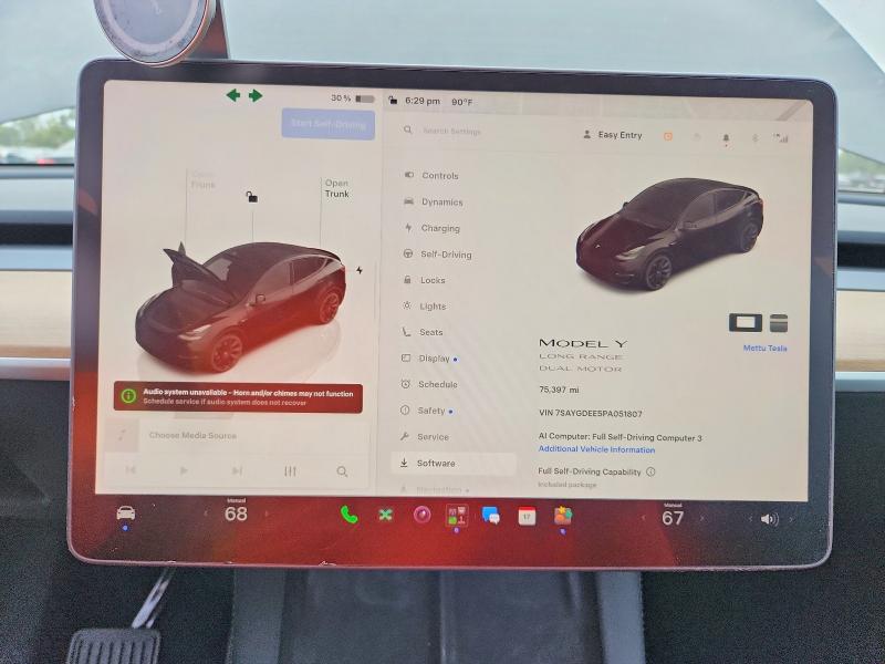 Aukcja sprzedaży 2023 Tesla Model Y, vin: 7SAYGDEE5PA051807, numer aukcji: 69501186