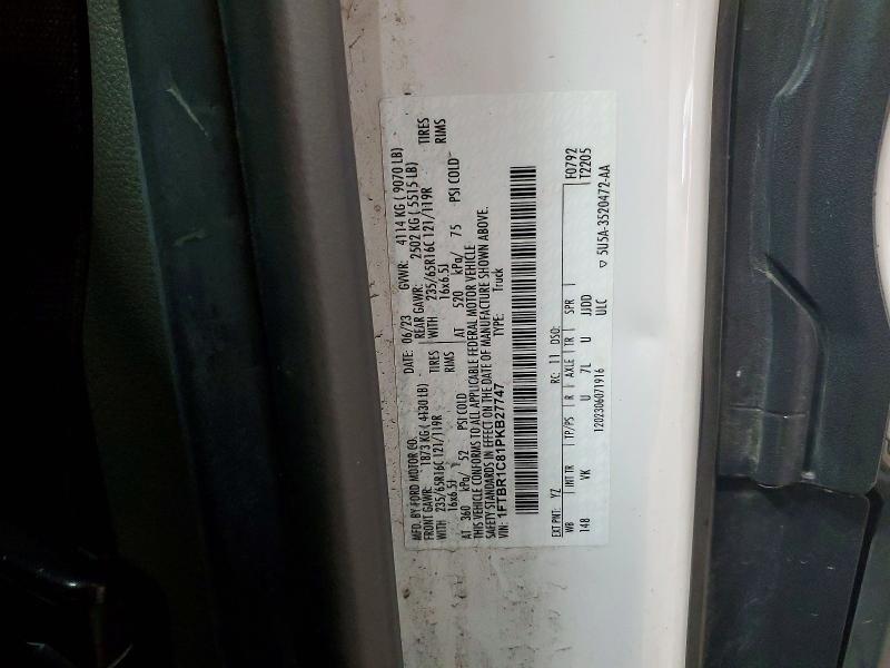 Продаж на аукціоні авто 2023 Ford Transit, vin: 1FTBR1C81PKB27747, номер лоту: 67298306