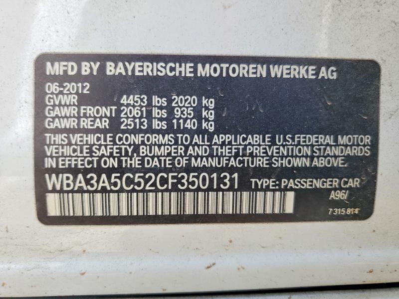 Aukcja sprzedaży 2012 Bmw 328, vin: WBA3A5C52CF350131, numer aukcji: 67924916