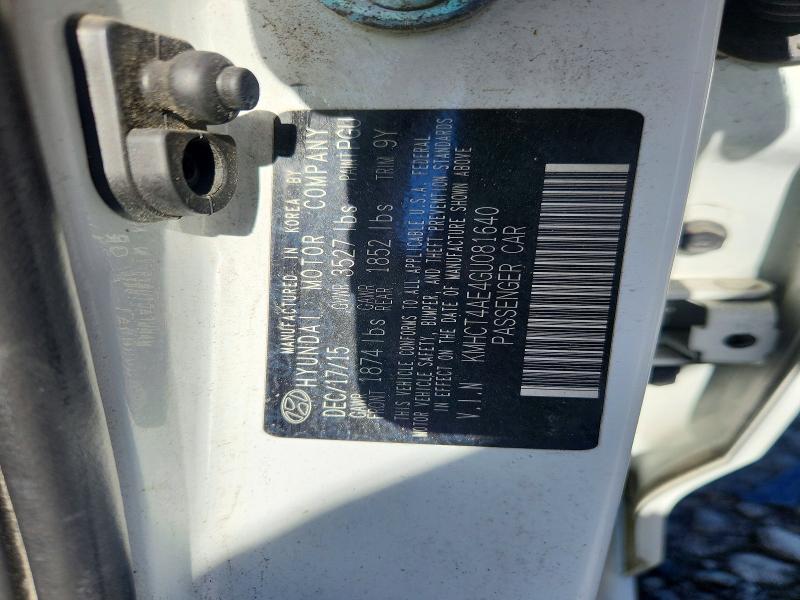 Продажа на аукционе авто 2016 Hyundai Accent, vin: KMHCT4AE4GU081640, номер лота: 69323536