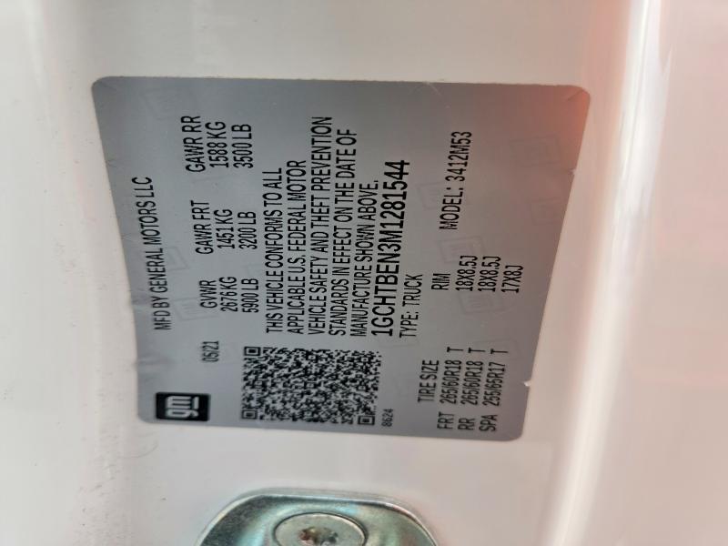 70845476 :رقم المزاد ، 1GCHTBEN3M1281544 vin ، 2021 Chevrolet Colorado مزاد بيع