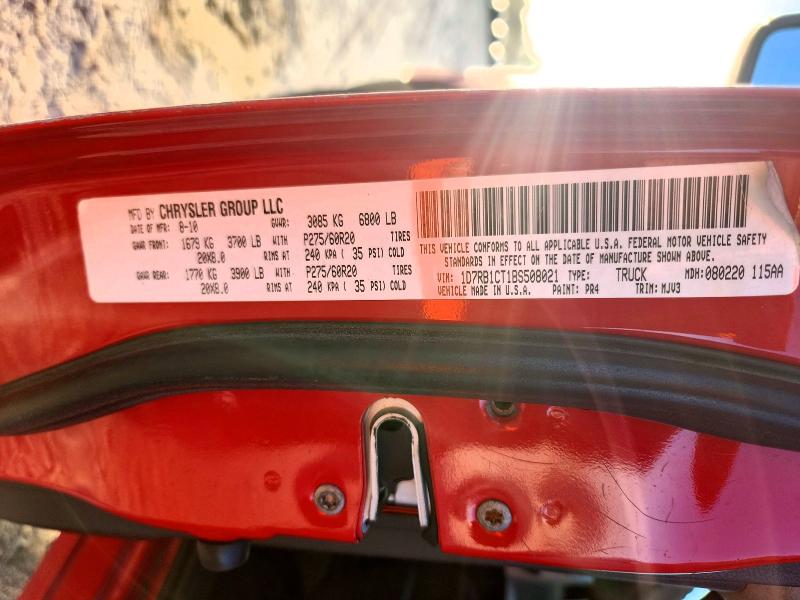Продаж на аукціоні авто 2011 Dodge Ram 1500, vin: 1D7RB1CT1BS508021, номер лоту: 68636596