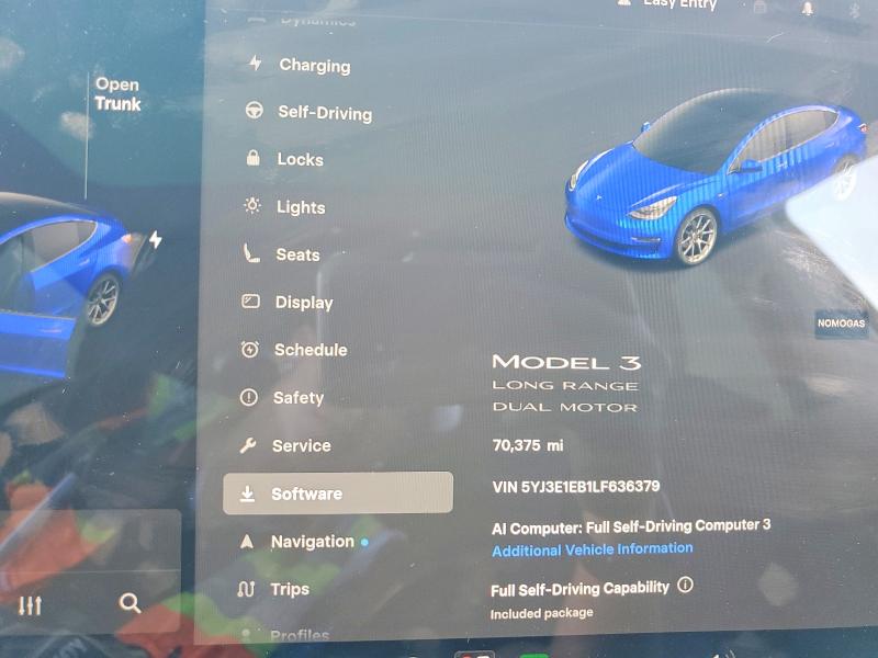 67911566 :رقم المزاد ، 5YJ3E1EB1LF636379 vin ، 2020 Tesla Model 3 مزاد بيع