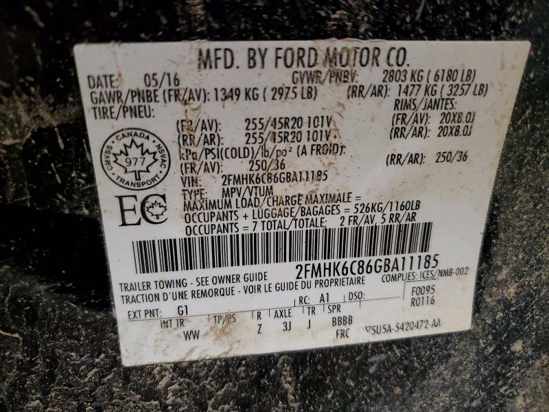 Aukcja sprzedaży 2016 Ford Flex, vin: 2FMHK6C86GBA11185, numer aukcji: 68228426
