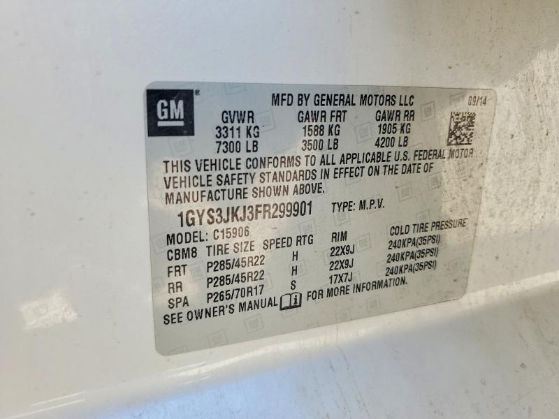 Продаж на аукціоні авто 2015 Cadillac Escalade, vin: 1GYS3JKJ3FR299901, номер лоту: 67666366