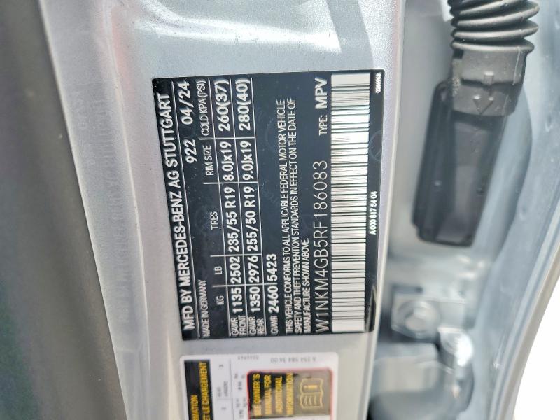 2024 Mercedes-benz Glc მანქანა იყიდება აუქციონზე, vin: W1NKM4GB5RF186083, აუქციონის ნომერი: 67717306