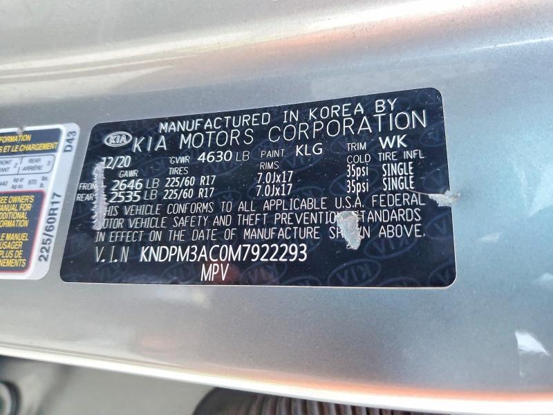 Продаж на аукціоні авто 2021 Kia Sportage, vin: KNDPM3AC0M7922293, номер лоту: 69988856