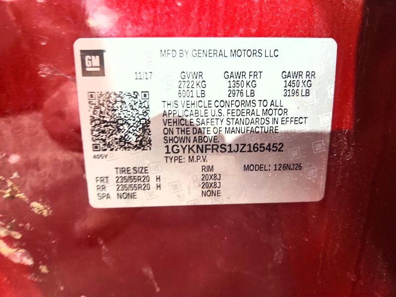 Продаж на аукціоні авто 2018 Cadillac Xt5, vin: 1GYKNFRS1JZ165452, номер лоту: 70425196