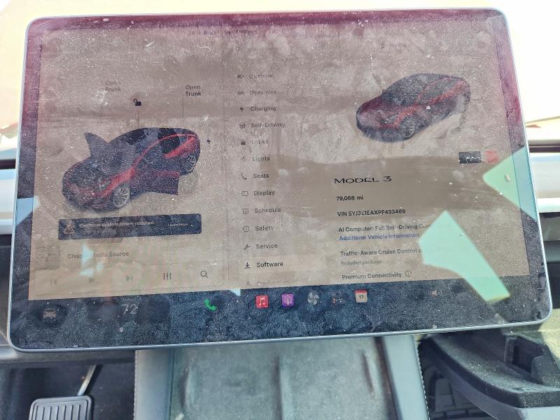 2023 Tesla Model 3 მანქანა იყიდება აუქციონზე, vin: 5YJ3E1EAXPF433469, აუქციონის ნომერი: 69064306