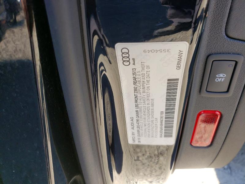 Aukcja sprzedaży 2017 Audi A4, vin: WAUENAF48HN035159, numer aukcji: 69981576