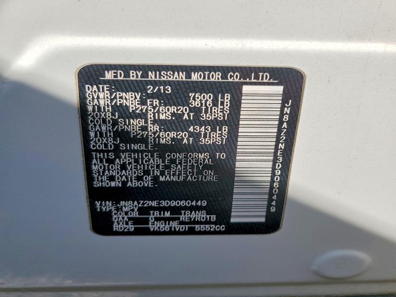 Продажа на аукционе авто 2013 Infiniti Qx56, vin: JN8AZ2NE3D9060449, номер лота: 69296486