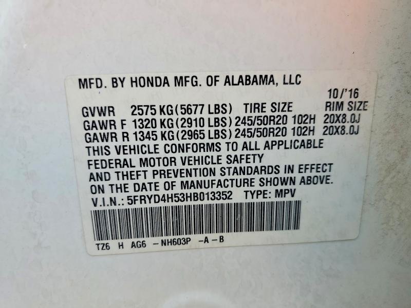 Продаж на аукціоні авто 2017 Acura Mdx, vin: 5FRYD4H53HB013352, номер лоту: 69010706