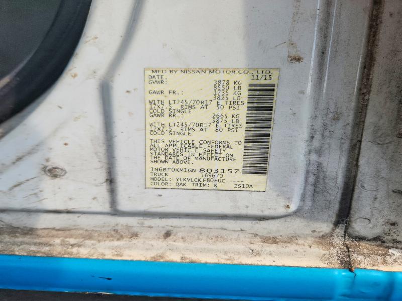 Aukcja sprzedaży 2016 Nissan Nv, vin: 1N6BF0KM1GN803157, numer aukcji: 67203746