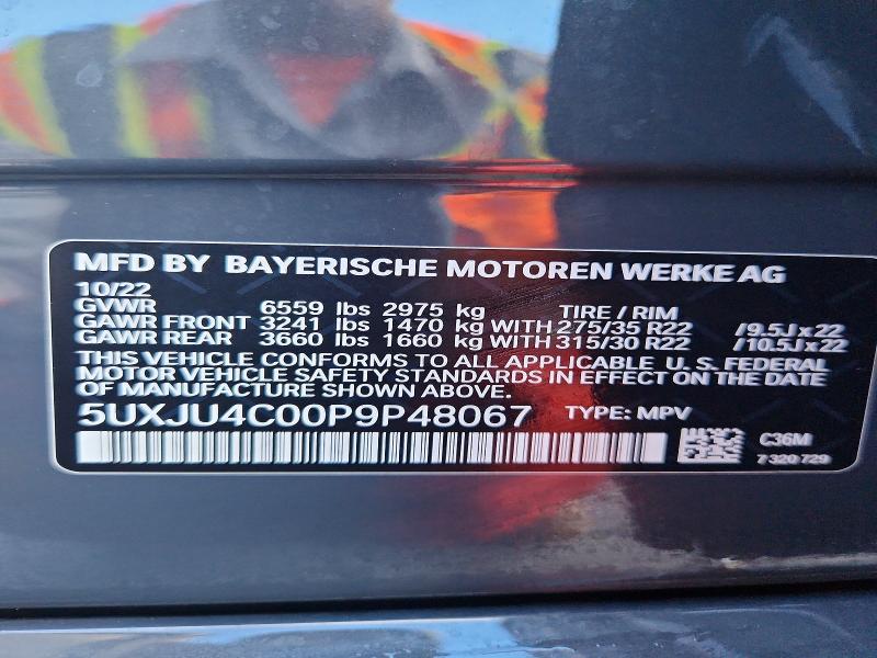 67158616 :رقم المزاد ، 5UXJU4C00P9P48067 vin ، 2023 Bmw X5 مزاد بيع