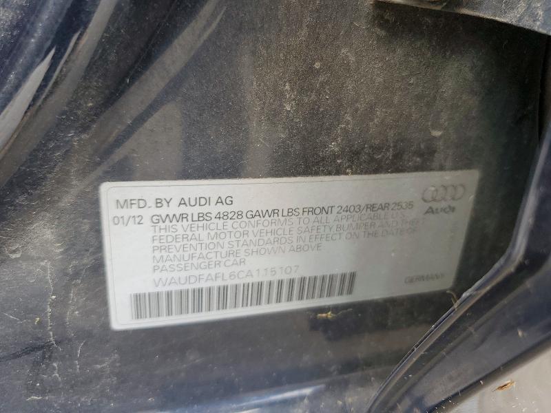 Aukcja sprzedaży 2012 Audi A4, vin: WAUDFAFL6CA115107, numer aukcji: 67623166