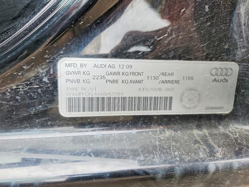 Продаж на аукціоні авто 2010 Audi A4, vin: WAUFFCFL4AN042054, номер лоту: 70647576