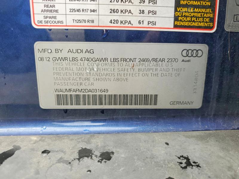 Aukcja sprzedaży 2013 Audi A3, vin: WAUMFAFM2DA031649, numer aukcji: 67797426