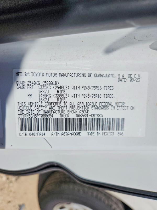Aukcja sprzedaży 2023 Toyota Tacoma, vin: 3TYRX5GN5PT088654, numer aukcji: 69811926