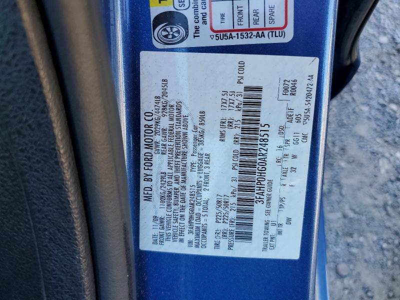Продажа на аукционе авто 2010 Ford Fusion, vin: 3FAHP0HG0AR248515, номер лота: 68946896