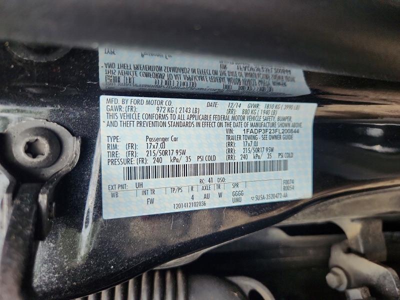 Продажа на аукционе авто 2015 Ford Focus, vin: 1FADP3F23FL200844, номер лота: 67804556