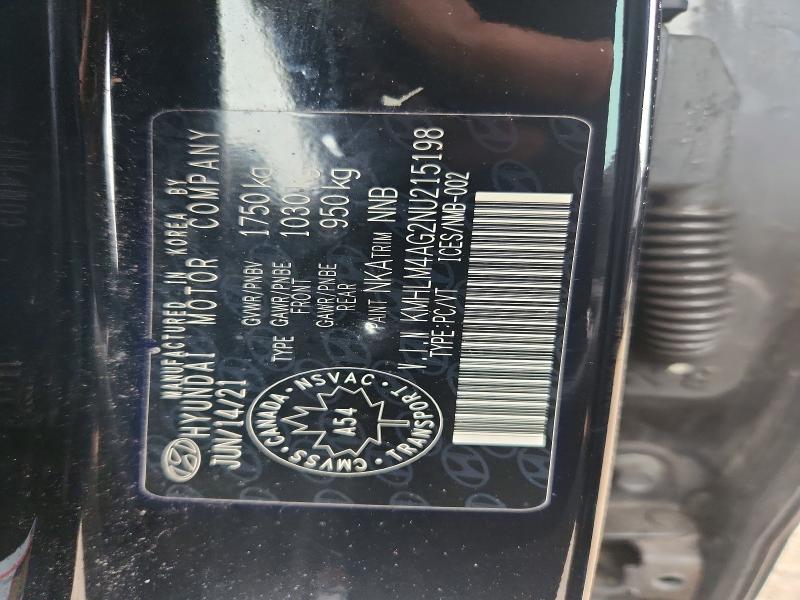 64783006 :رقم المزاد ، KMHLM4AG2NU215198 vin ، 2022 Hyundai Elantra مزاد بيع