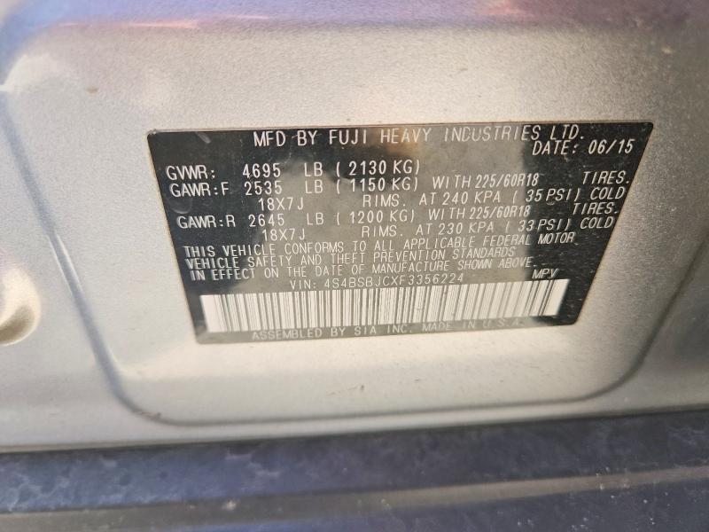 Aukcja sprzedaży 2015 Subaru Outback, vin: 4S4BSBJCXF3356224, numer aukcji: 68433236