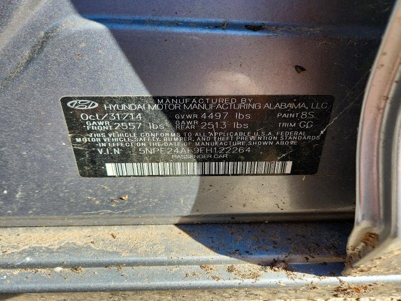 70692306 :رقم المزاد ، 5NPE24AF9FH122264 vin ، 2015 Hyundai Sonata مزاد بيع