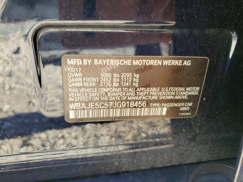 Aukcja sprzedaży 2018 Bmw 540, vin: WBAJE5C57JG918456, numer aukcji: 67361536