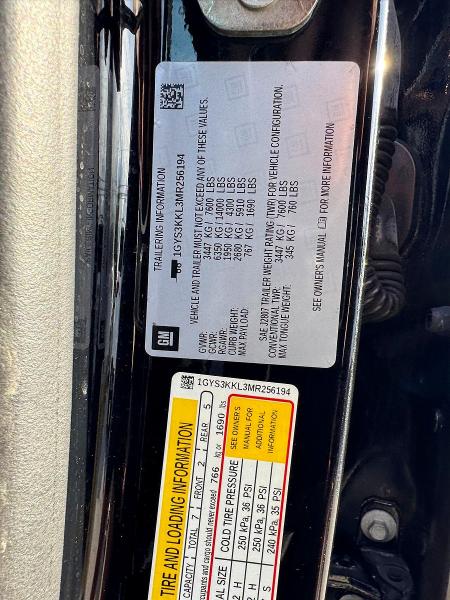 Продаж на аукціоні авто 2021 Cadillac Escalade, vin: 1GYS3KKL3MR256194, номер лоту: 68300196