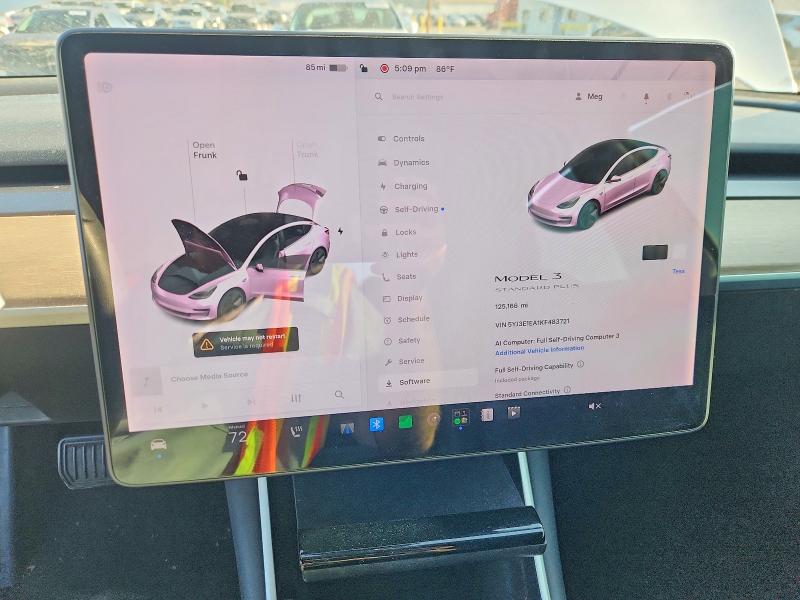 2019 Tesla Model 3 მანქანა იყიდება აუქციონზე, vin: 5YJ3E1EA1KF483721, აუქციონის ნომერი: 69787346