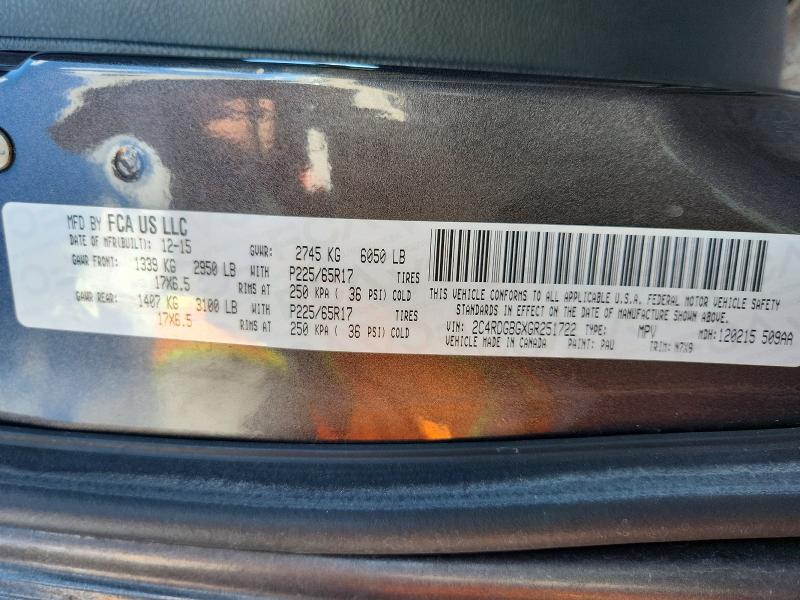 Aukcja sprzedaży 2016 Dodge Grand Caravan, vin: 2C4RDGBGXGR251722, numer aukcji: 70881576